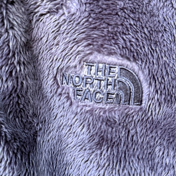 The North Face Women's Large L Plush Purple Teddy Jacket Zip Front Cozy Layer - Picture 3 of 13